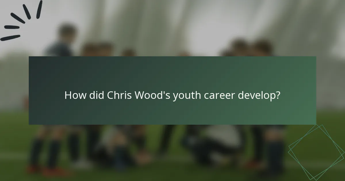 How did Chris Wood's youth career develop?