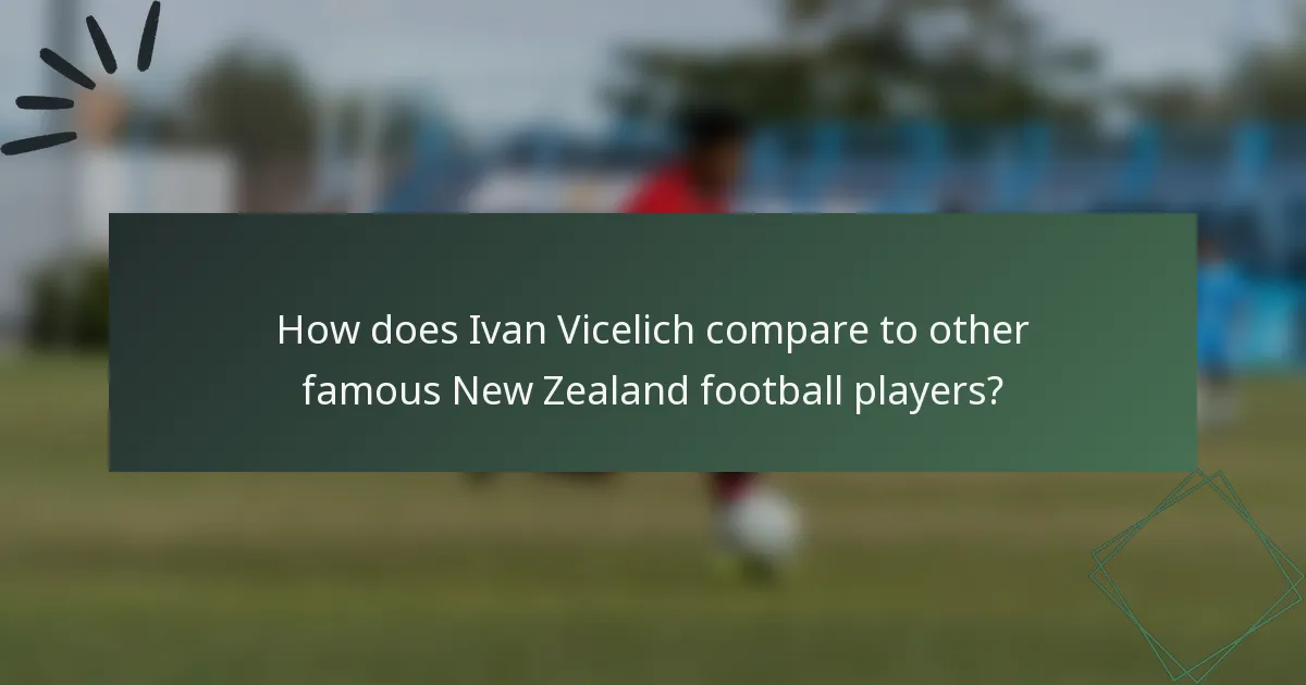 How does Ivan Vicelich compare to other famous New Zealand football players?