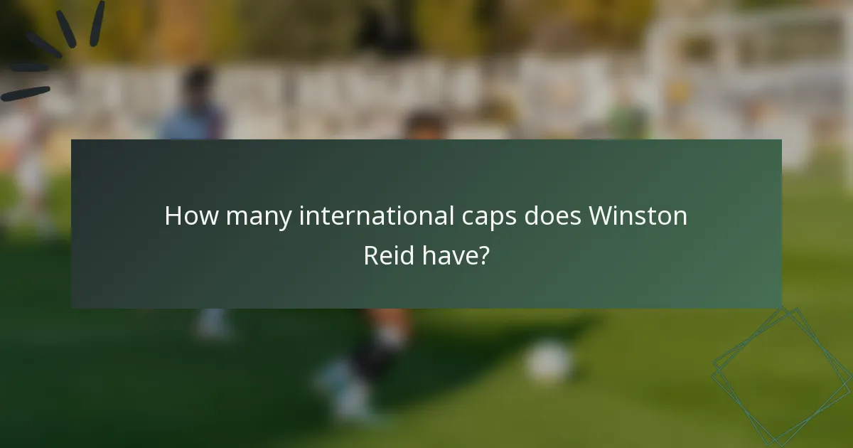 How many international caps does Winston Reid have?
