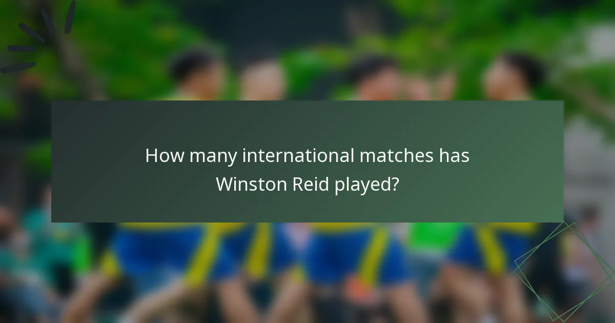How many international matches has Winston Reid played?