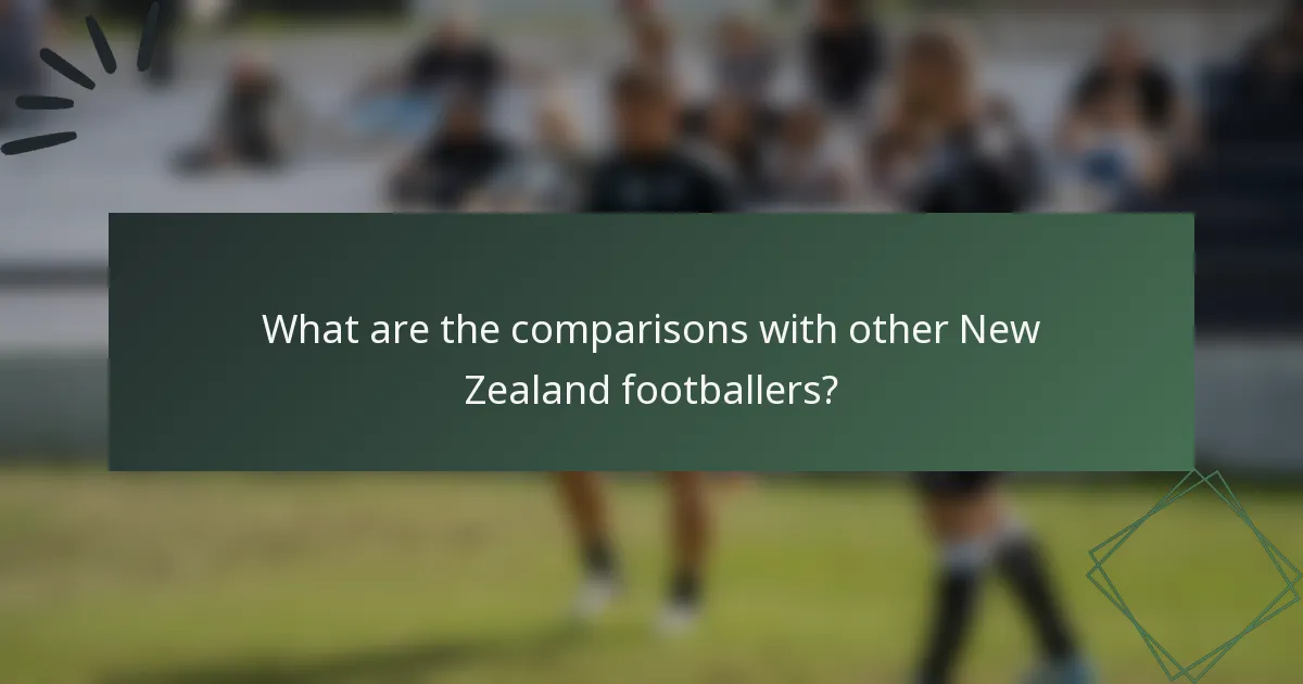 What are the comparisons with other New Zealand footballers?