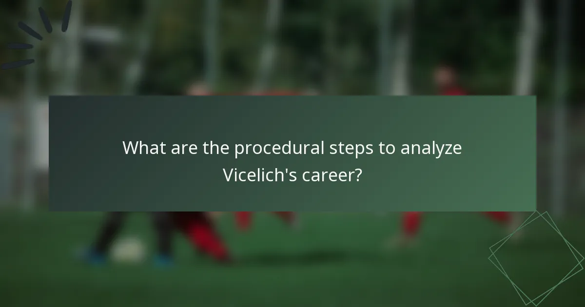 What are the procedural steps to analyze Vicelich's career?