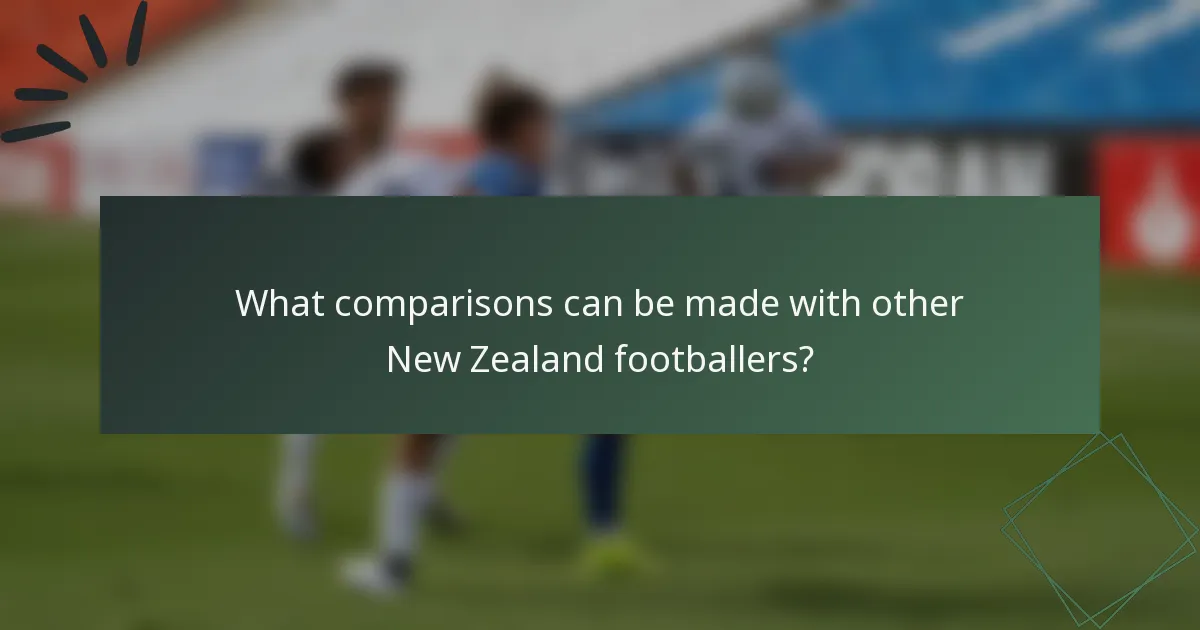 What comparisons can be made with other New Zealand footballers?