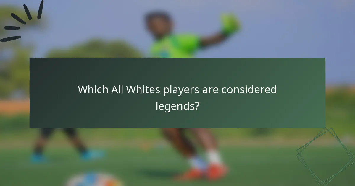 Which All Whites players are considered legends?